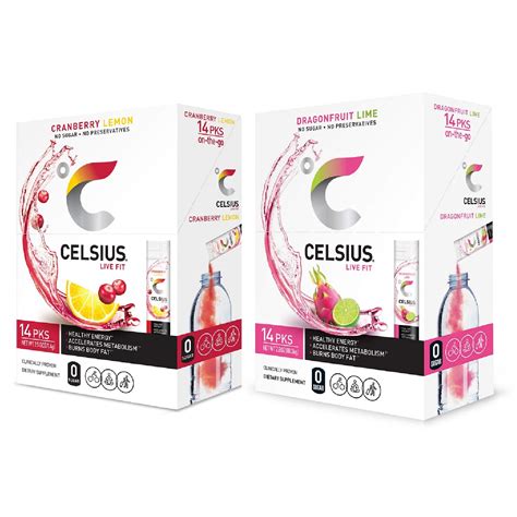 Amazon.com : CELSIUS On-the-Go Powder Stick, Combo Pack of Dragonfruit ...