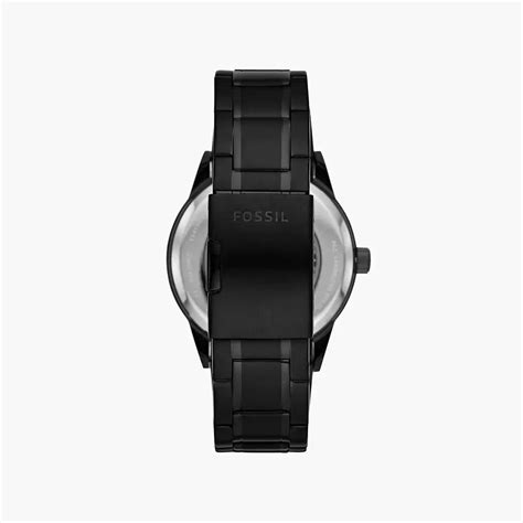 Fossil Flynn Automatic Black Stainless Steel Watch – The Watch Factory