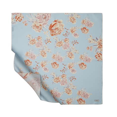 Baby Blue Memories Twill Silk Scarf | Ipekevi