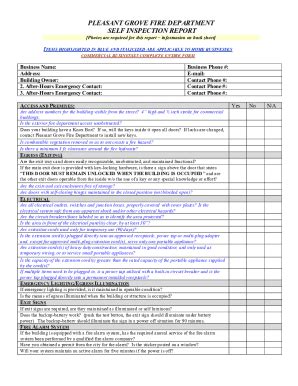 2021-2025 Form UT Fire Self Inspection Report - Pleasant Grove Fill ...