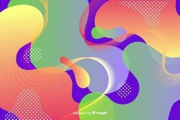 Abstract colorful flow shapes background | Free Vector