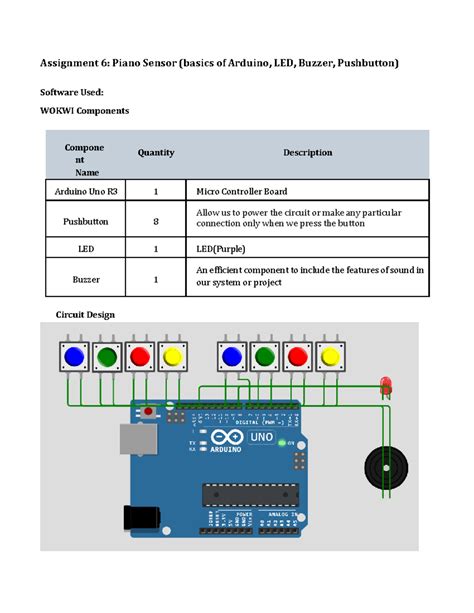 IOT 6 - Assignment 6: Piano Sensor (basics of Arduino, LED, Buzzer ...