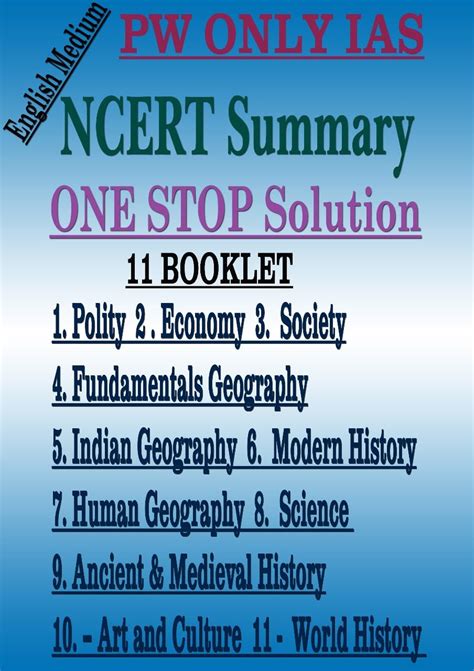 Buy Only Ias PW NCERT ( One Stop Solution For All Ncert ) 11 Subject ...