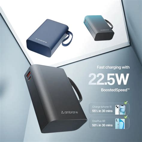 Ambrane MiniCharge-20, 20000mAh Fast Charging Power Bank