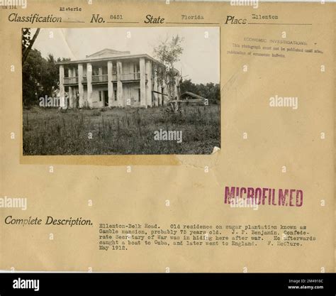Ellenton-Belk Road, Old Residence on Sugar Plantation Known As Gamble ...