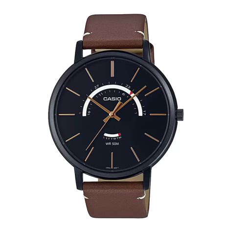 Casio Enticer Men Brown Leather Analog - Men'S Watch A1876