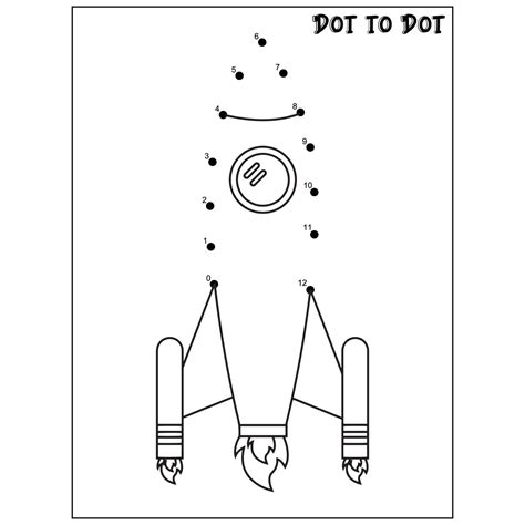 Rocket connect the dots activities 11703084 Vector Art at Vecteezy