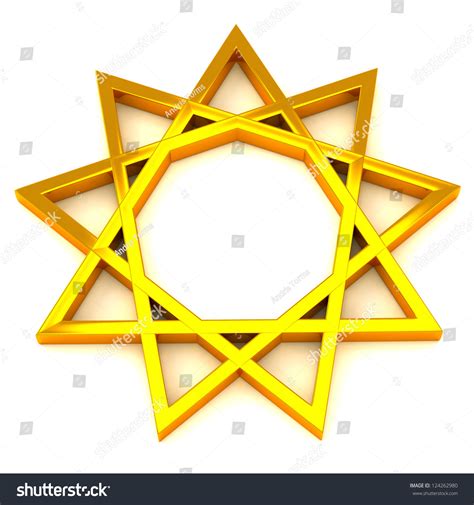Golden Nine Pointed Star 3d: ilustración de stock 124262980 | Shutterstock