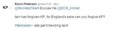 Humour: Fake Kevin Pietersen Twitter account trolls ECB and James Faulkner