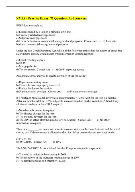 Image result for NMLS Practice Test