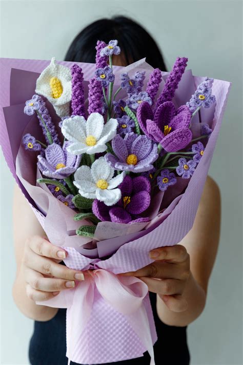 Lavender Colored Flowers Bouquet