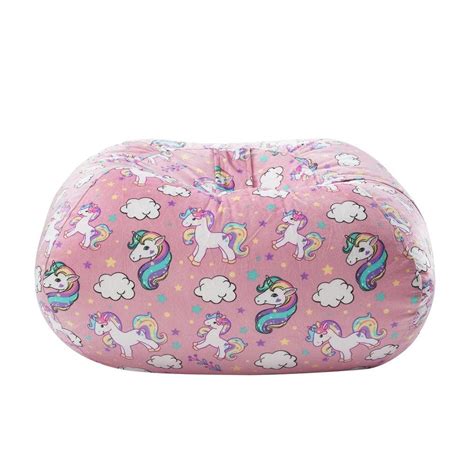 Unicorn Light Pink Bean Bag Covers Microfiber 32 in. India | Ubuy