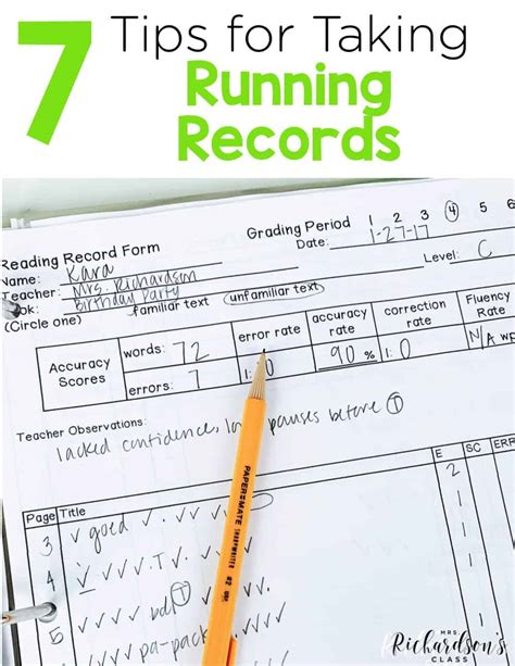 Image result for Running Record Example First Grade