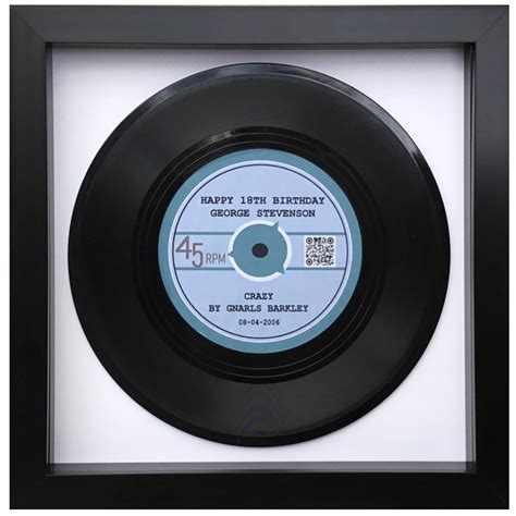 Buy Vinyl Record Frame with Custom Printed QR Code and Playable Song ...