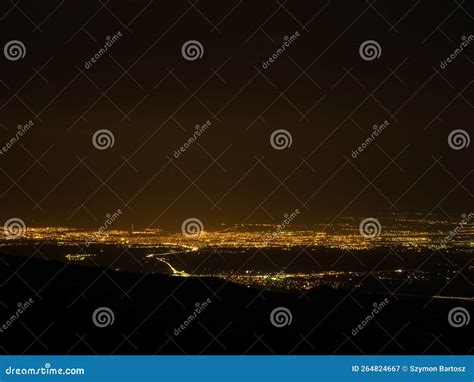 City Lights at Night. Yerevan, the Capital City of Armenia Stock Image - Image of scene, night ...
