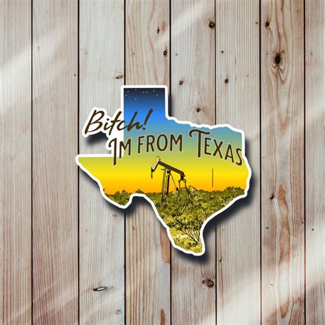 Bitch! Im From Texas Sticker - Etsy