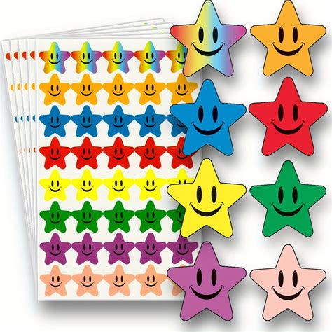 Smile Face Star Stickers Reward Chart Behavior Labels – CRAZE