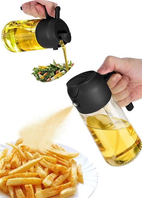 Oil Dispenser for Kitchen, 2 in 1 Cooking Oil Spray Bottle and Olive ...