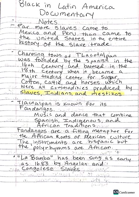 Black in Latin Documentary Notes - LALS 1 - Studocu