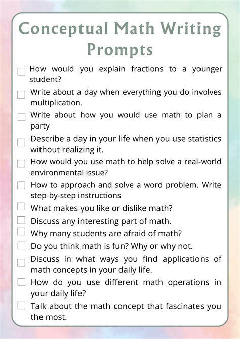 50 Middle School Math Writing Prompts[PDF Included] - Number Dyslexia