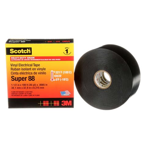 7000031459 3M | 3M Scotch Black Polyvinyl Chloride Electrical Tape ...