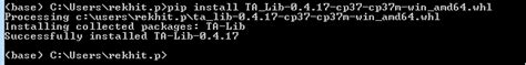 Image result for Install Ta Lib Python Windows