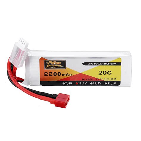 Zop power 11.1v 2200mah 3s 20c lipo battery t plug Sale - Banggood.com ...