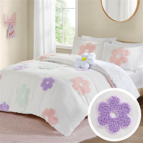 Amazon.com: Urban Habitat Kids Twin Comforter Set for Girls, Tufted ...