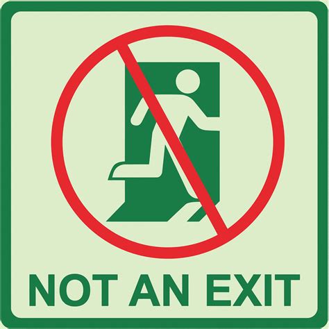 Not An Exit Sign Printable