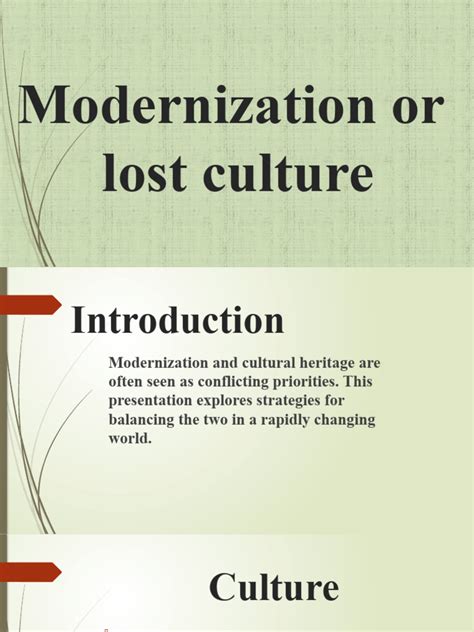 Modernization and Lost Culture | PDF | History | Religion & Spirituality
