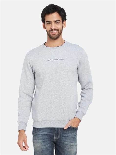 Octave Typography Printed Fleece Pullover