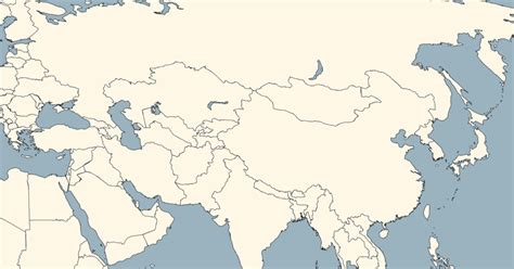 Unlabeled Map Of Europe And Asia | Adams Printable Map