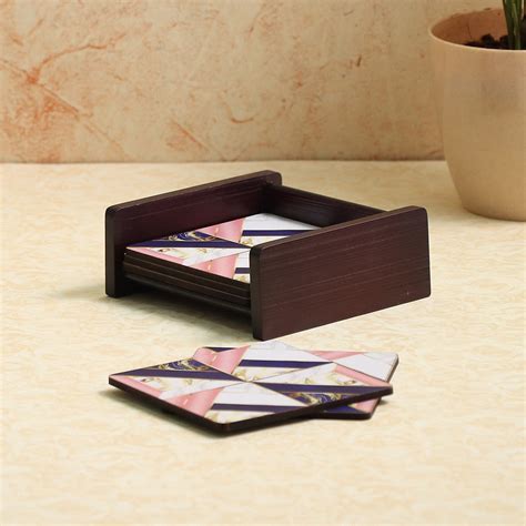 Casablanca Marble Mosaic Coaster - Set of 6 – Wonderchef India