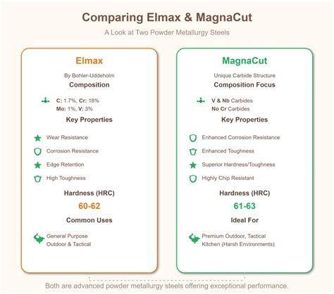 Elmax vs Magnacut: Comprehensive Knife Steel Comparison Guide - MFG Shop