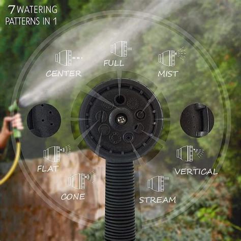 DARSHANAM WORLD Garden Hose Nozzle Spray Gun with 7 Adjustable Watering ...