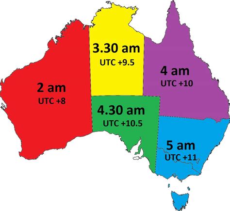 Explore the Full Australia Time Zone Map - Guide of the World