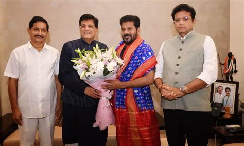 Piyush Goyal meets Revanth Reddy in Hyderabad