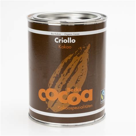 Becks chocolate powder Criollo 100% organic 250g - schwarzenbach.ch