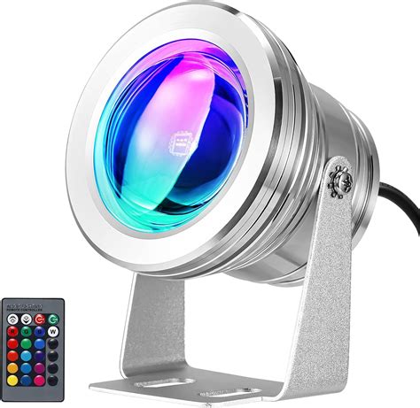 Amazon.com: 12V LED Underwater Light, Sunsbell 10W Pond Lights Color ...