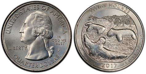 2017-P 25C Effigy Mounds NP (Regular Strike) Washington America the ...