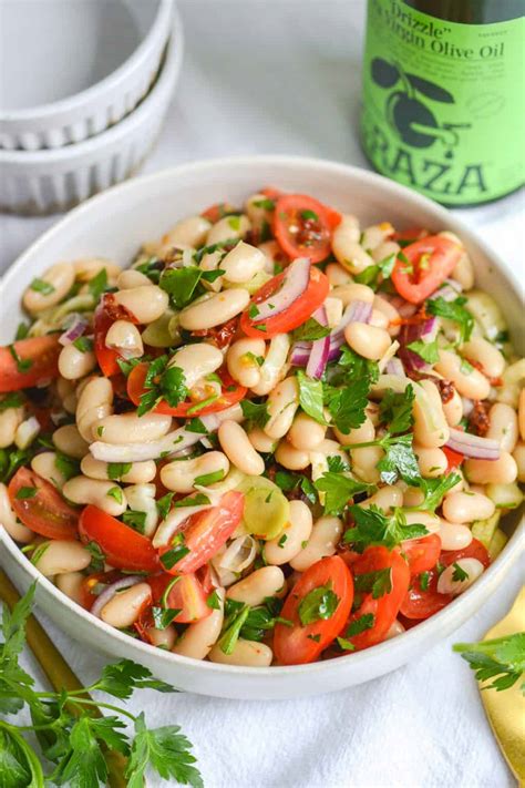 Tuscan Cannellini Bean Salad (vegan + no-cook!)- Earthly Provisions