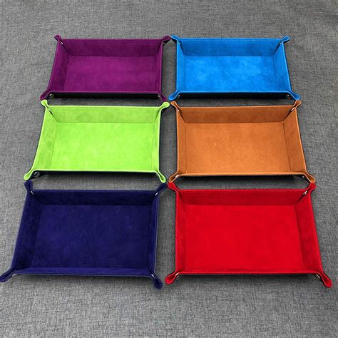 Buy LIUCM Dice Tray Rectangle Foldable Dice Trays for Rolling Dice ...