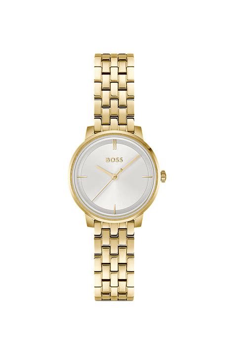 BOSS - Gold-tone watch with silver-white dial - Gold tone