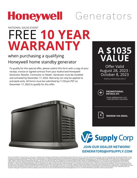 VP Supply Corp on LinkedIn: Honeywell generators are a great option for ...