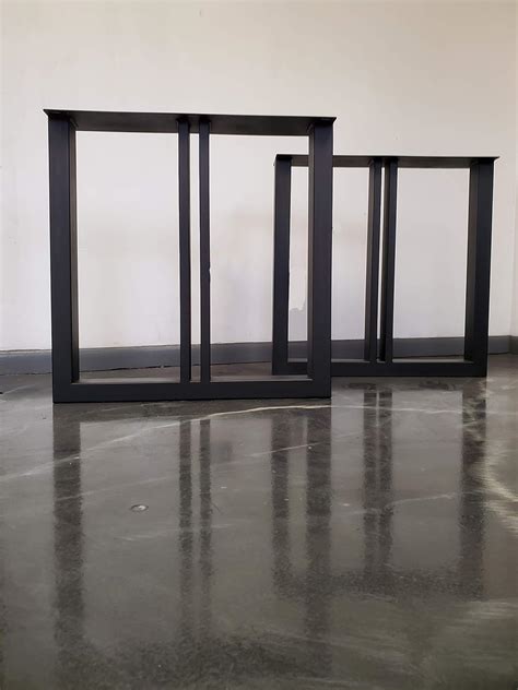 Buy Metal Table Legs, Rectangular Columns Style - Any Size and Color ...