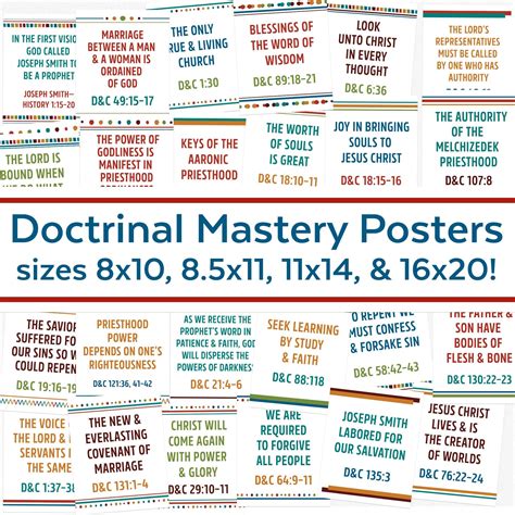 Doctrinal Mastery Posters for Doctrine & Covenants – Ministering Printables