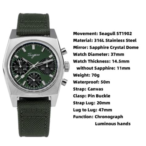 Chrono Heritage S419 Chronograph Green Dial – DREAM WATCHES