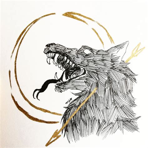 Image result for Ink Drawing RPG Wolf