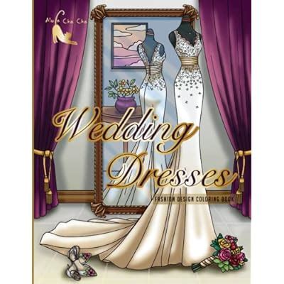 Wedding Dresses Fashion Design Coloring Book: 50 India | Ubuy