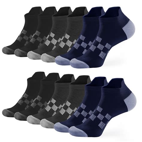 Honeysea Ankle Socks Men - Compression Socks for Men Black Socks for ...